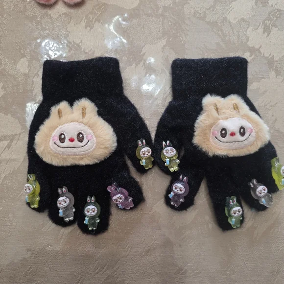 NEW  Kids Gloves with Labubu Design.(Please Private Message Me Specific Color) - Picture 2 of 5